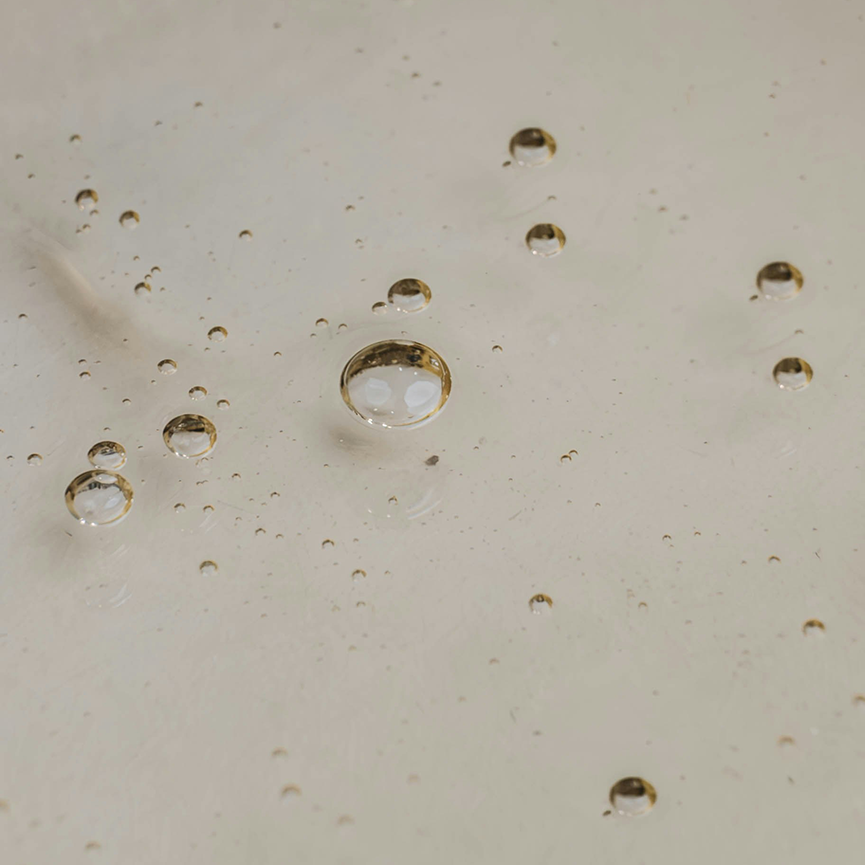 Water droplets on a textured surface